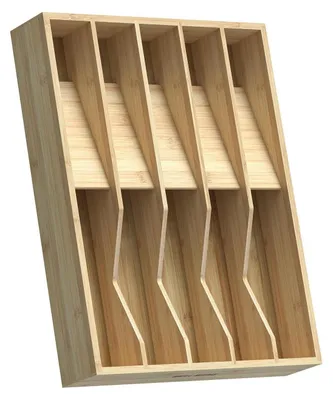Obrázok produktu pre Organizér do zásuvky, 10 priehradiek, bambus, 40,6 x 31,2 x 5,7 cm