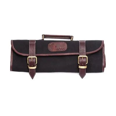 Produktbild von Boldric Messertasche Aus Schwarzem Segeltuch 6 Fächer