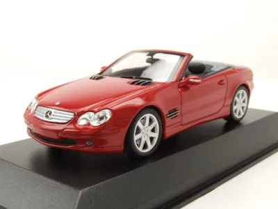 Produktbild von Maxichamps 940031031 Mercedes SL R230 Cabrio 2001 rot 1:43