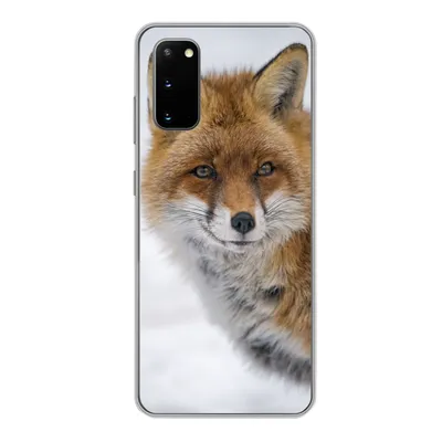 Produktbild von MuchoWow® Handyhülle Schutzhülle Hülle für Samsung Galaxy S20 Fuchs - Porträt - Schnee Silikon Softcase Handy Hülle - Bild