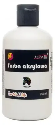 Obrázek produktu pro Akrylová barva, bílá, 250 ml - Aliga