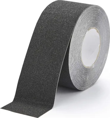 A roll of black anti-slip tape is shown against a white background.