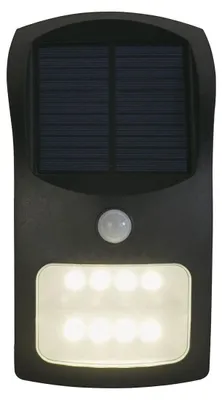 Obrázek produktu pro LED nástěnné světlo, solární světlo, venkovní světlo, černé, senzor