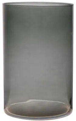Produktbild von Blumenvase Neville - dunkelgrau transparent - Glas - 14 x 21 cm - Zylinderform
