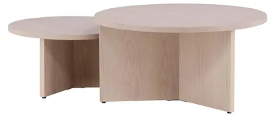 Image de Saltö table basse ensemble de 2 blanchi.