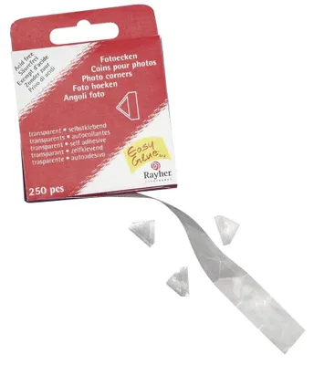 Fotoecken, 1,3 x 1,5 cm, 250 Stück, Papier