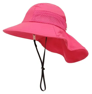 Immagine prodotto di Cappello da sole per bambini, unisex, per proteggere il collo, ideale per l'estate, adatto a bambini da 6 a 24 mesi, colore rosa