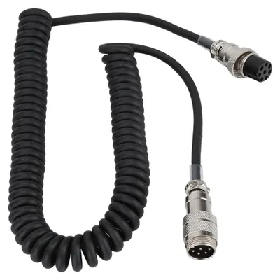 Productafbeelding van Handig 8-polig spiraalkabel voor microfoonaansluitingen, met stekker en connector