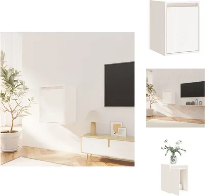 Produktbild von vidaXL Wandschrank Weiß 30x30x40 cm Massivholz Kiefer -  Wandregale