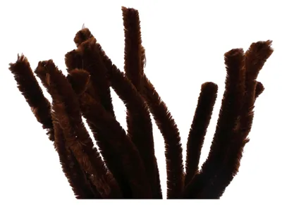 Produktbild von 15 Draht, Pfeifenreiniger 15mm  Länge 30cm  CHENILLE, braun