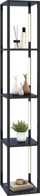 Immagine prodotto di Lampada da terra moderna con scaffale illuminato 29 x 29 x 163 cm Nera