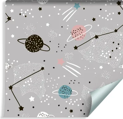 Produktbild von 10m VLIES TAPETE Rolle Kinderzimmer Himmel Kosmos Sterne Planeten XXL