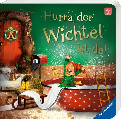 Produktbild von Ravensburger Buch Pappbilderbuch Vorlesen Hurra, der Wichtel ist da! Mein WichteltürBuch 42332
