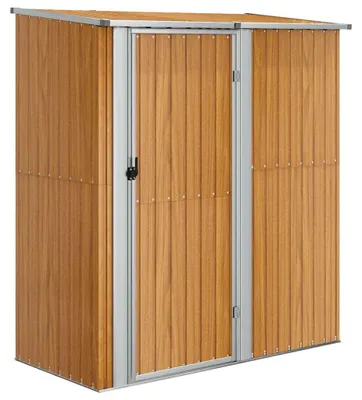 Obrázek produktu pro vidaXL Zahradní přístřešek 180,5x97x209,5 cm Pozinkovaná ocel vzhled dřeva