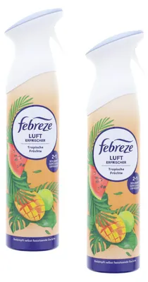 Produktbild von 2 x Febreze Lufterfrischer Tropische Früchte Raumduft Spray je 185ml
