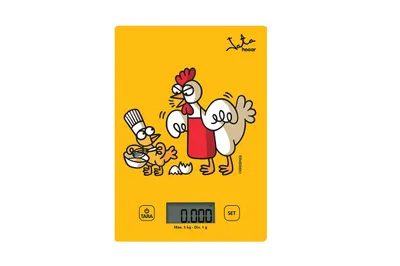 Produktbild von JATA Mod. 731K, Elektronische Küchenwaage, 5 kg, 1 g, Gelb, Rechteck, Sensor