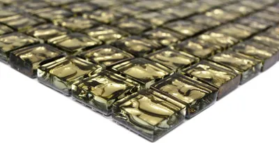 Produktbild von Handmuster Glasmosaik Mosaikfliese gold glänzend Wand Boden Küche Bad Dusche MOS78-8GO3_m