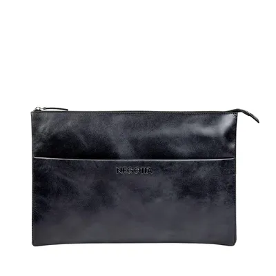 Zdjęcie produktu dla Negotia Notion Skóra Naturalna Etui na Laptopa 14 Cali Czarny – Pokrowiec Sleeve, MacBook Pro 14 / Air 13, Notebook Folio