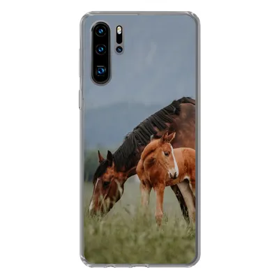 Produktbild von MuchoWow® Handyhülle Schutzhülle Hülle für Huawei P30 Pro Pferde - Fohlen - Natur Silikon Softcase Handy Hülle - Schutzdeckel