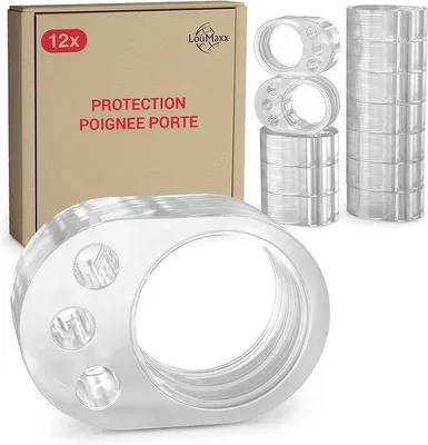 Produktbild von Famanu Türstopper Set 12 Stück - Transparent, einfache Montage