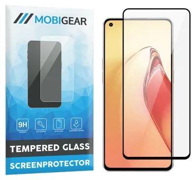 Produktbild von Mobigear Premium Displayschutzfolie für OPPO Reno 8 Pro, gehärtetes Glas, Displayschutz - kompatibel mit Hüllen - Schwarz