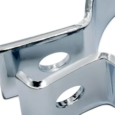 Produktbild von Klemmschelle verchromt für Auspufftopf - MZ ETZ, TS, ES 125, 150