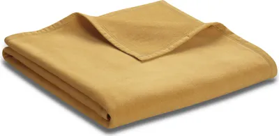 Produktbild von Biederlack Plaid mit Velourband-Einfassung Uno Baumwolle Farbe antique Größe 100 x 150