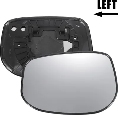 Image de Glace De Rétroviseur Latéral Gauche De Remplacement Avec Plaque De Support, Non Chauffée, En Verre Blanc Pour Honda Jazz Fit 2009-2013