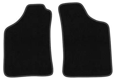 Produktbild von Nadelfilz-Fußmatten vorne für Mitsubishi L200 Triton 2001-2006 (Pickup) – 2-tlg, Schwarz, passgenau – Wielganizator BASIC