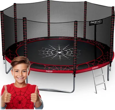 Obrázek produktu pro Zahradní trampolína 13ft/404cm s venkovní sítí a žebříkem Neo-Sport