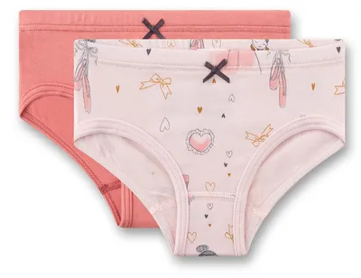 Immagine prodotto di Sanetta: slip per bambine (confezione doppia), colore rosa. Slip per bambine, colore rosa, in cotone