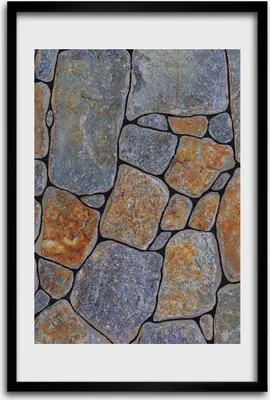 Produktbild von Bild - Bilderrahmen - 40 cm x 60 cm - MDF - Rahmen - Wandkunst - Steine ​​Hintergrund