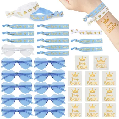Immagine prodotto di Accessori per feste di addio al nubilato - Set da 33 pezzi con occhiali da sole a forma di cuore