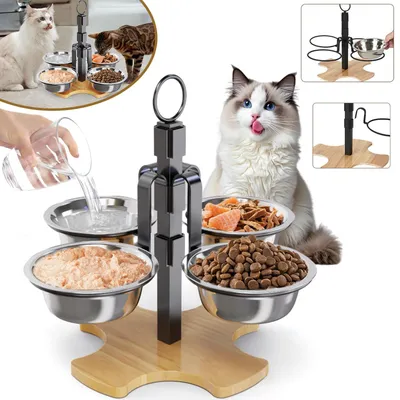 Produktbild von Katzennapf Erhöht Futternapf Katze - Futternäpfe Katzen, für Wasser Futter Katzen, Kleine Hunde