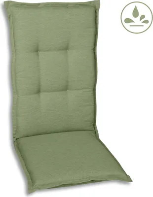 Produktbild von GO-DE Textil, Sesselauflage Hochlehner, Einzelauflage, Farbe: hellgruen, Maße: 120 cm x 50 cm x 7 cm, Rueckenhoehe: 70 cm