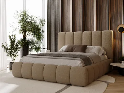 Produktbild von GrainGold Polsterbett Imperial 120x200 cm - Bett 120x200, Polsterbett mit Bettkasten und Lattenrost - Braun (Anthology 04)