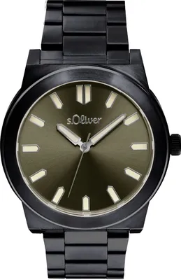 Produktbild von s.Oliver Herren Uhr Armbanduhr Edelstahl schwarz 2036557
