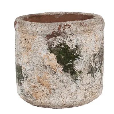 Immagine prodotto di Vaso da fiori Clayre & Eef Ø 12x11 cm Beige Verde Terracotta