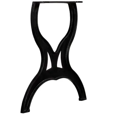Image de vidaXL Pieds de table de salle à manger 2 pcs. Piètement X en fonte