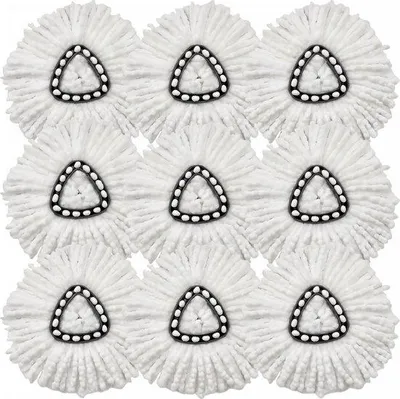 Immagine prodotto di 9 ricambi per mop in microfibra, bianco, ricambio, Turbo