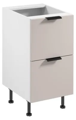 Produktbild von Küchenschrank Schubladenschrank Basisunterschrank mit 2 Schubladen Weiß