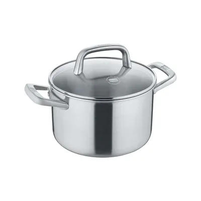 Obrázek produktu pro Berndes Tricion Resist kastrol s poklicí, hrnec, třívrstvý materiál, stříbrný, 20 cm, 099213
