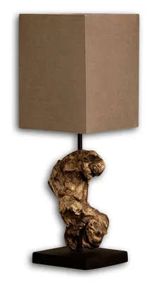 Produktbild von Lampe Tischlampe aus Holz Holzlampe Tischleuchte braun Treibholz 45cm
