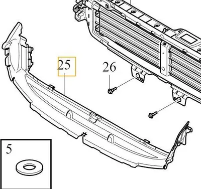 Zdjęcie produktu dla VOLVO S60 III V60 V60CC II Owiewka przednia OE