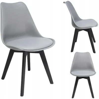 Immagine prodotto di Sedia OSLO, grigia, comoda, sagomata, ideale per la cucina, la sala da pranzo o il soggiorno, dal design elegante