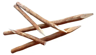 Produktbild von Haselnuss Holzpfosten - Holzpfähle für naturnahe Gartenprojekte 120cm 5 Stück