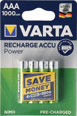 Image de 1x4 Varta Accu AAA Ready2Use NiMH 1000 mAh Micro