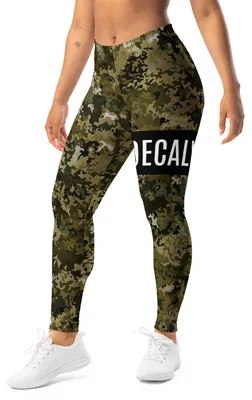 Produktbild von DECALVIBES Damen Leggings Basic Urban Side Forest Camouflage - M