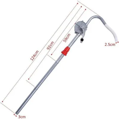 Productafbeelding van Aanzuigpomp Aluminiumlegering - Handcrankolie Pompen - Ideaal voor Vaten en Tanks - Smeerolie en Brandstof - Eenvoudig en Snel - Geschikt...