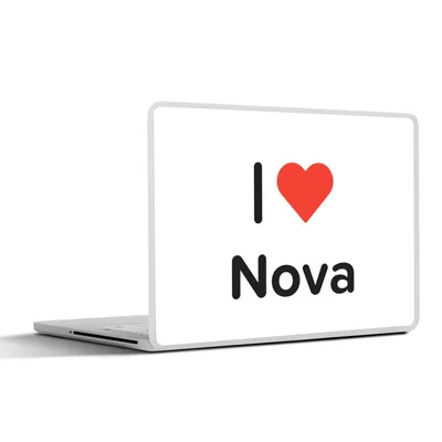 Produktbild von MuchoWow® Laptop Aufkleber Sticker Cover Ich liebe - Nova - Girl 30x22 cm - Laptop-Sticker